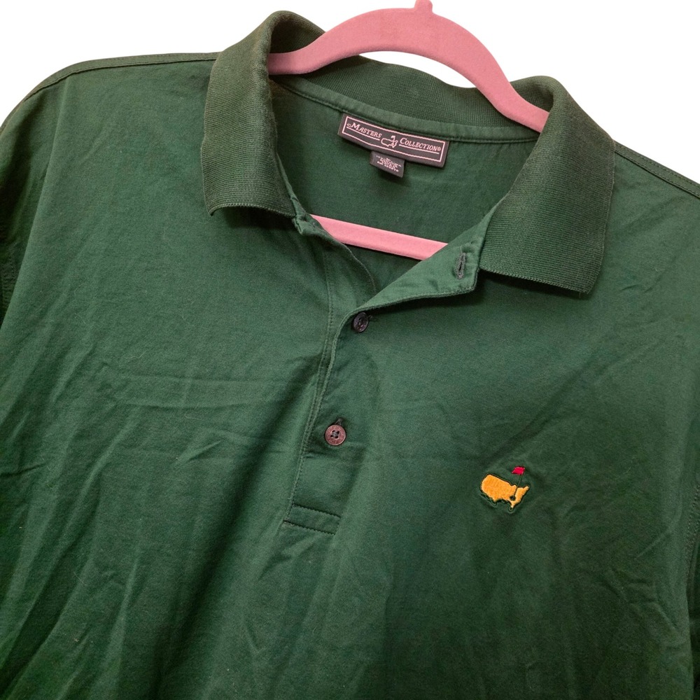 Masters Collection Mens Green Pima Cotton Short Sleeve Golf Polo Shirt Large